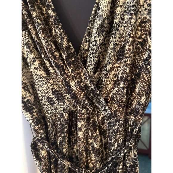 Jones New York Womens Snake Print Long Sleeve Wrap Dress Size 12 - Picture 3 of 4